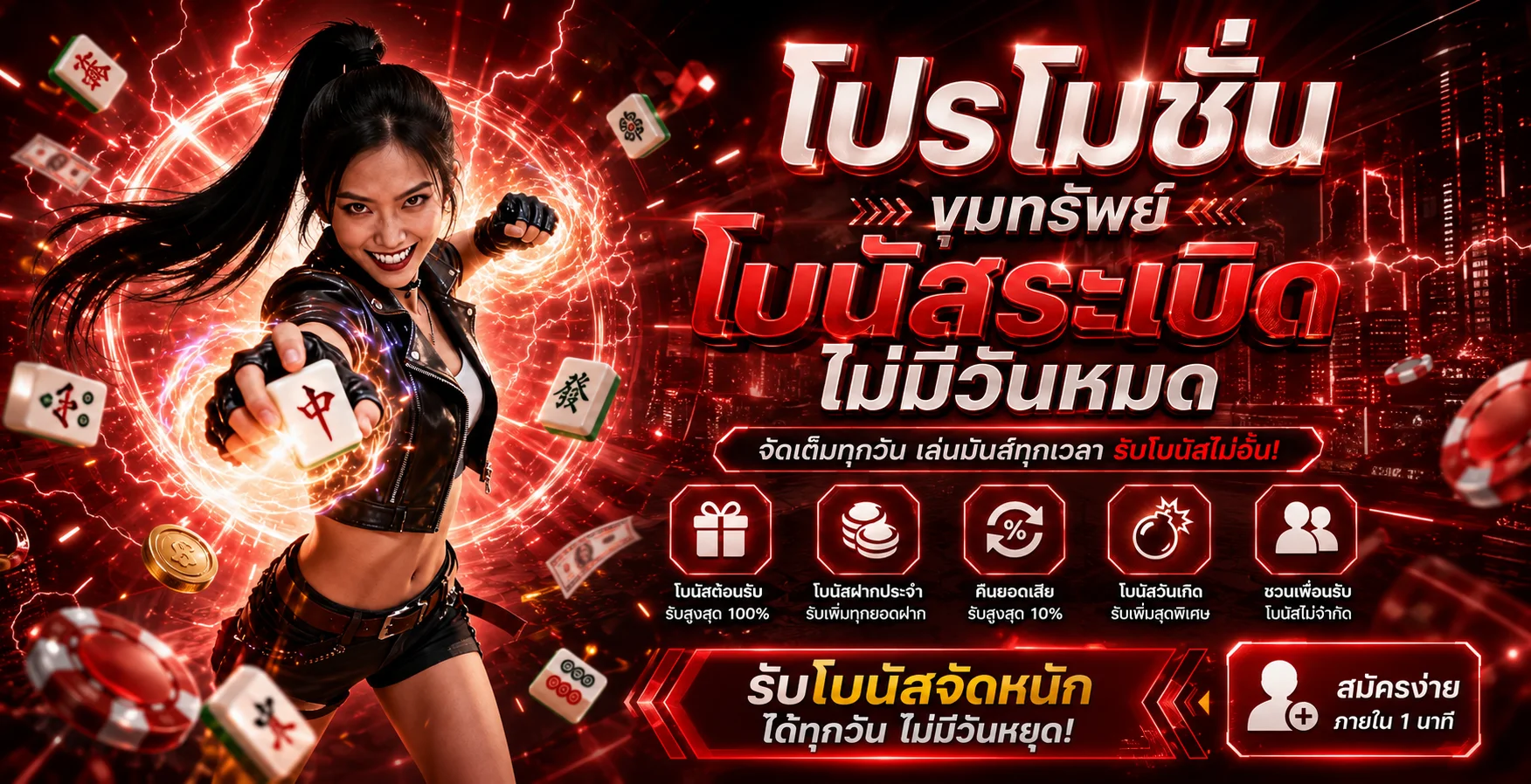 โปรโมชั่นและเครดิตฟรีสำหรับสมาชิกใหม่ RRICH88